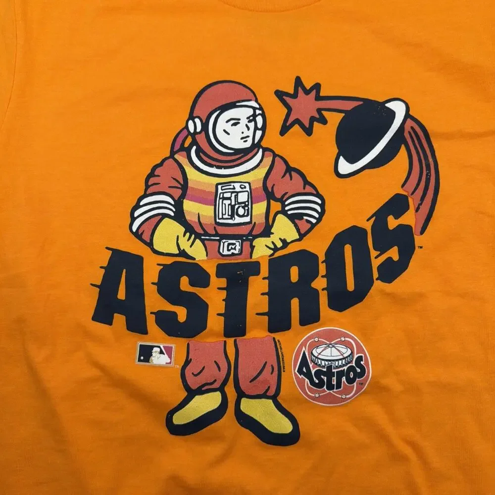 MItchell and Ness Astros Cooperstown Collection Mens Orange T Shirt Size S - Picture 11 of 12